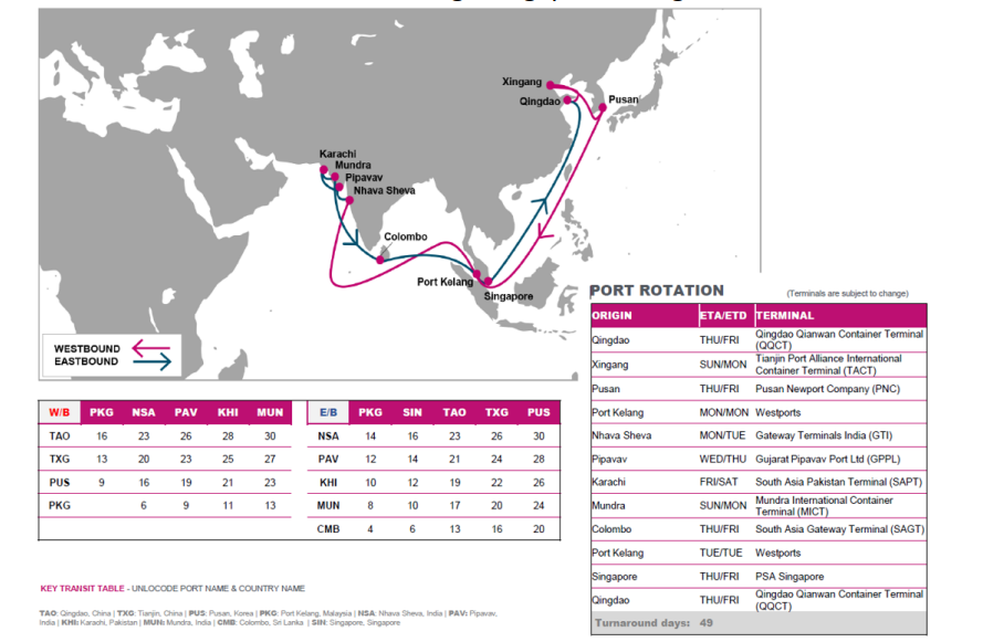 船公司ONE推出东北亚与巴基斯坦/印度的新航线